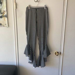Nasty Gal Out of Luck Flare Ruffle Pants